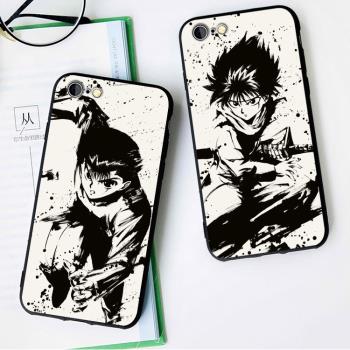 浦飯幽助/飛影6s適用XSMAX手機殼8plus磨砂iphone7/5SE幽遊白書XR