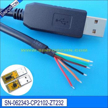 Silicon Labs USB RS232 VCP轉換線除錯編程線CP210x序列通訊線纜
