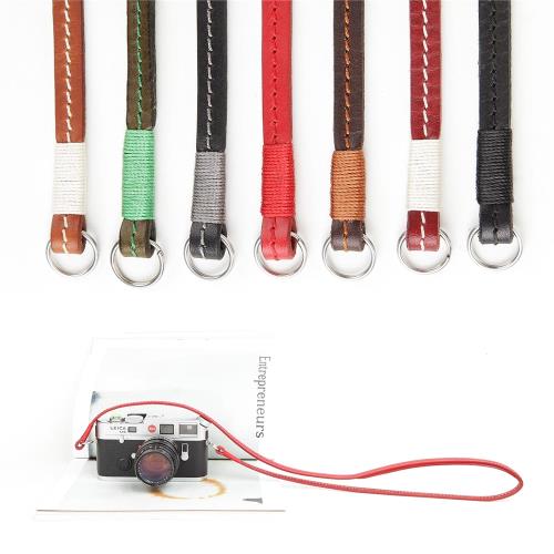 cam in原創意大利植鞣牛皮微單單反數碼相機背帶攝影肩帶掛脖掛繩