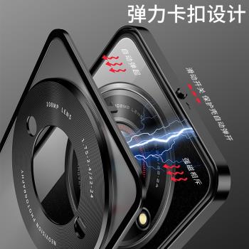 努比亞小牛手機殼金屬邊框小牛新款鋁合金防摔保護套nubia小牛單面彈力卡扣超薄半透明磨砂玻璃背板男女適用