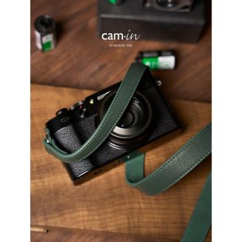 cam-in真皮數碼相機背帶 適用徠卡富士微單牛皮肩帶圓孔型x100vi