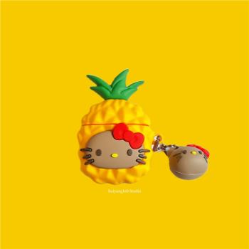 菠蘿hellokitty矽膠適用airpods3保護套蘋果耳機保護殼airpodspro2無線藍牙耳機套ipod盒二三代airpod耳機殼