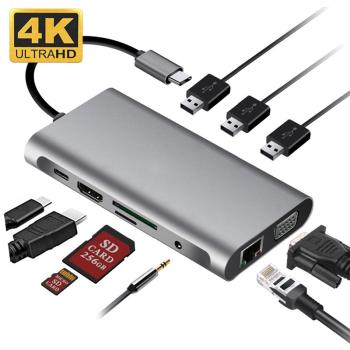 Type-c擴充套件塢適用vivo Pad2平板電腦轉換器HDMI高畫質USB分線器VGA