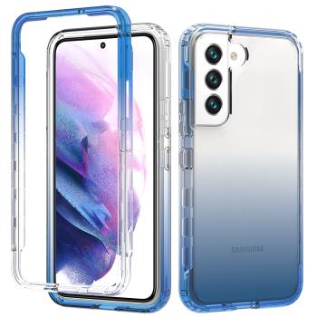適用三星Galaxy S22手機殼S21Ultra透明漸變色S20plus防摔保護殼