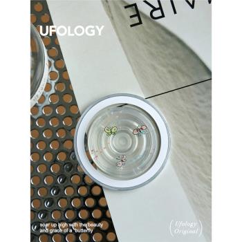 Ufology原創手機磁吸支架支援magsafe桌面便攜蝴蝶個性創意懶人