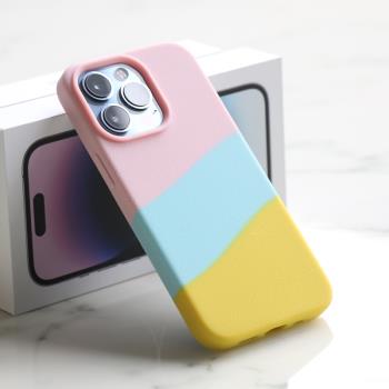 seepoo色布 適用於iphone14手機殼 13pro max小仙女系列14pro液態矽膠套 粉藍黃可愛 日韓潮三色14promax個性
