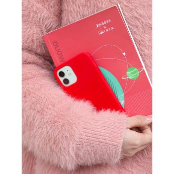 適用iphone12/12pro蘋果真液態矽膠四包手機殼mini新款promax高階感小眾全包男女款