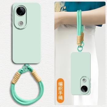 適用vivos20手機殼新款s20pro的保護套s19液態矽膠vivo全包pro防摔s19pro女por帶手繩viv0曲面屏s18後殼s20