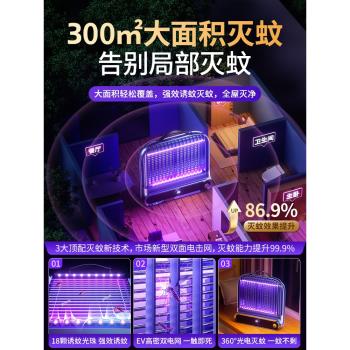 滅蚊燈2024新款家用室內靜音電子滅蚊器黑科技餐廳飯店商用戶外誘蚊滅蠅蟲燈學生宿舍充電式幼兒孕婦驅蚊神器