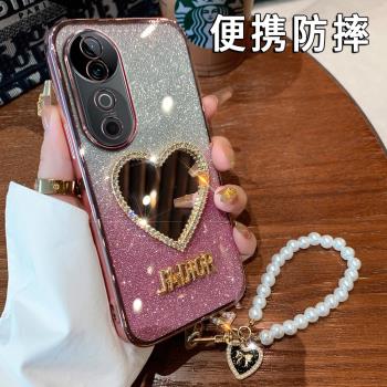 適用vivos19手機殼新款時尚網紅女鏡子高階感S19Pro保護套s20超薄鏡頭全包漸變閃粉鑲鉆vivis20por矽膠軟殼潮