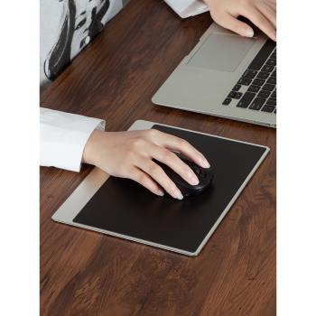 簡約耐用鋁合金防水滑鼠墊桌面筆記本電腦辦公通用金屬硬質滑鼠墊
