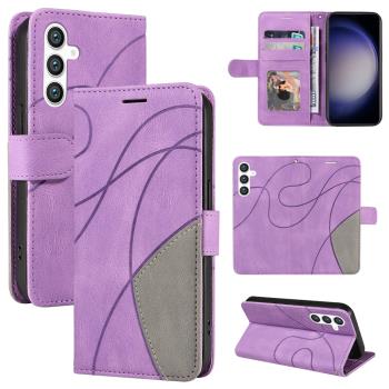 適用曲線拼接 三星S23+手機保護殼GalaxyS7/S8/S9+保護皮套edgeS10/S20/S21/S22ultra全包邊S21FE軟矽膠翻蓋