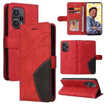 適用曲線拼接 小米Poco F5手機保護殼POCOF4保護皮套pocoF3防摔軟矽膠全包邊創意個性簡約翻蓋式