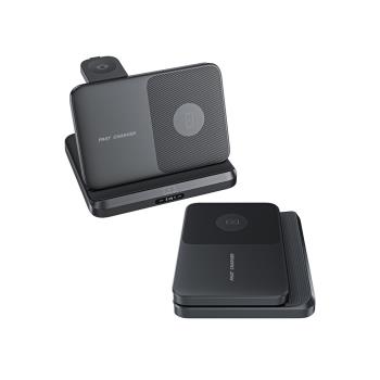 折疊三合一適用於三星無線充電器galaxy Z fold5/4/S23 Ultra手機快充立式fold3支架WATCH6手錶充電耳機Buds2