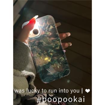 水波紋ins保護套夏日清爽蘋果