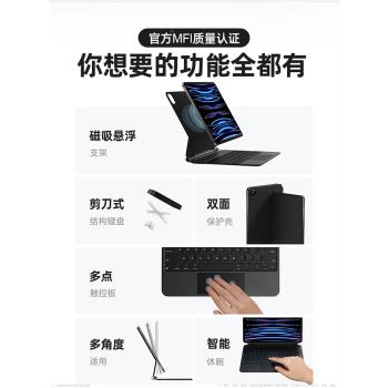 iPad妙控鍵盤適用蘋果Air5磁吸2023pro11寸mini6平板保護套pad一體10代9藍芽電腦4智慧滑鼠3華強北殼秒專用裝
