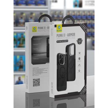 藍猩適用於iphone16ProMax芳綸纖維磁吸殼蘋果15Pro朋克版凱夫磁吸殼拉15ProMax超薄手機殼全包防摔保護高階