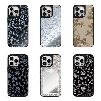 CASETi聯名NMK韓國碎花博物館鏡面MagSafe磁吸適用iPhone16ProMax手機殼15Pro個性14防摔13保護套貝母花蝴蝶