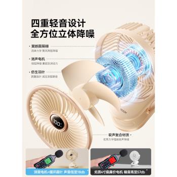 桌面小風扇靜音學生宿舍桌上小型便攜式電扇床上辦公室迷你usb夾子式隨身充插電式手持超長續航嬰兒電冷風扇f