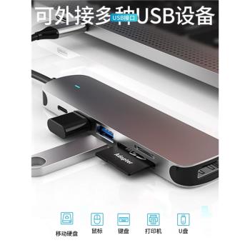 適用於戴爾靈越14PLUS-7440筆記本電腦Type-C轉換器擴充套件塢雷電4拓展網線口投影多功能轉接頭