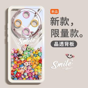 粘土花朵適用oppoFindx8Pro手機殼findx8天使眼透明find保護套x8por矽膠全包oppo卡通ins夏日小公仔外殼0pp0