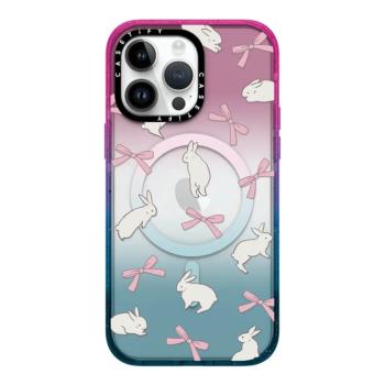 CASETiFY 兔子絲帶 簡約小眾卡通蝴蝶結適用蘋果iPhone 15/14/pro/max/13磁吸magsafe防摔鏡面潮牌全包手機殼