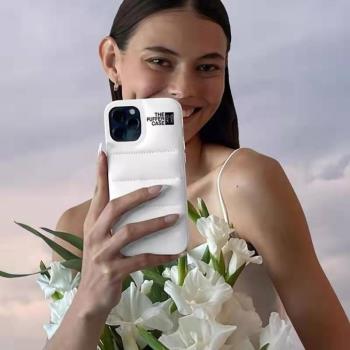 urban白色麵包服手機殼羽絨服適用蘋果12/13promax情侶殼iPhone11
