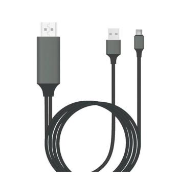 Type-C轉HDMI+USB充電投屏線手機連線電視投影同屏線4K高畫質轉接線電視顯示器高畫質線安卓手機投屏線同屏外接線