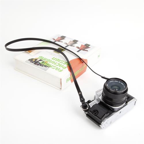 cam-in真皮微單適用leica富士索尼相機背帶手工真牛皮黑色cam3201