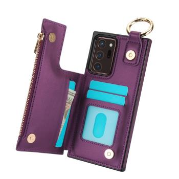 雙扣指環卡包款note20 ultra case適用三星A55手機殼a35卡包samsung a72 5G三星a52s手機殼a51卡夾電話cover