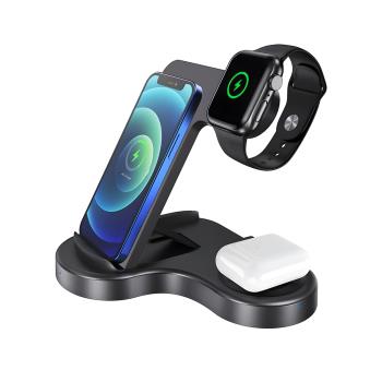 出口歐洲高顏值！MODERN CASA 15W三合一無線充電器適用蘋果手機蘋果耳機手錶無線充電需配合QC3.0或PD充電頭