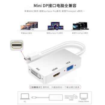 MiniDP轉HDMI/VGA轉換器筆記本mac蘋果電腦a1466雷電dp轉接頭連接線高畫質顯示器投影微軟surface pro閃電介面