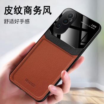 索戀適用於opporeno10手機殼防摔Reno11皮紋保護套OPPO軟膠全包邊Reno12鏡頭加高Pro個性新款潮皮革外殼超薄
