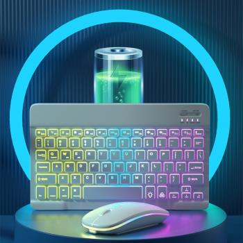 適用iPad Mouse Backlight Wireless Bluetooth Keyboard藍牙鍵盤