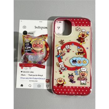 適用蘋果16手機殼iphone14promax日系可愛麵包超人磁吸支架iPhone13卡通女款16pro新款二合一15pro防摔保護套