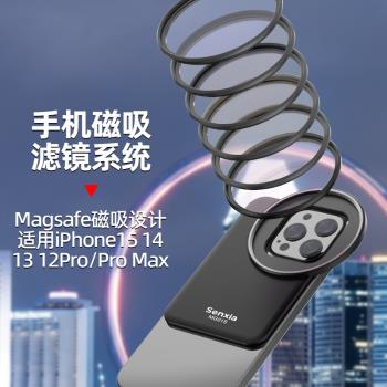 手機濾鏡Magsafe磁吸底座轉接適用蘋果iPhone16手機鏡頭ND光黑