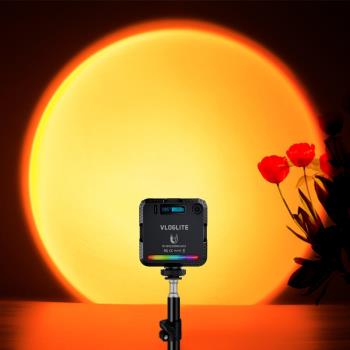 新款W-S6迷你磁吸口袋新品燈補光燈RGB網紅落日氛圍夕陽燈套裝
