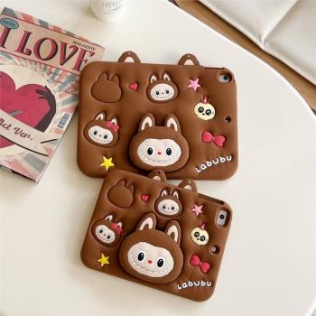 卡通伸縮支架iPad Air5保護套7mini6平板殼pro11帶筆槽iPad10第十代9適用蘋果air4矽膠10.2寸防摔2迷你3新款8