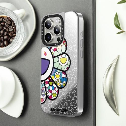 蘋果手機殼CASETi聯名村上隆太陽花適用于iPhone16ProMax鏡面