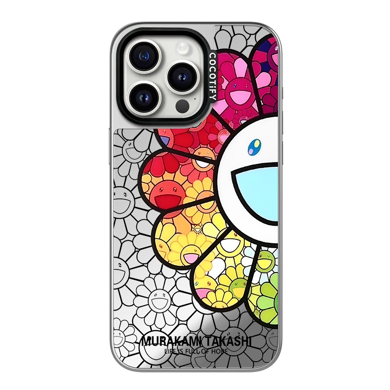 蘋果手機殼CASETi聯名村上隆太陽花適用于iPhone16ProMax鏡面