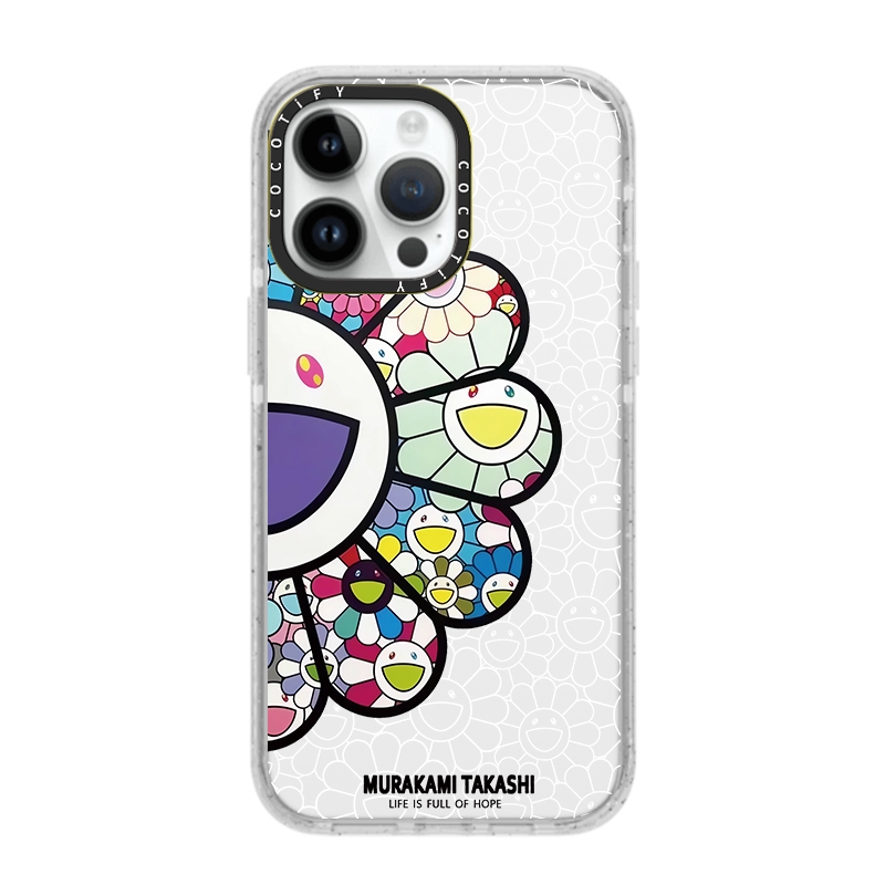 蘋果手機殼CASETi聯名村上隆太陽花適用于iPhone16ProMax鏡面
