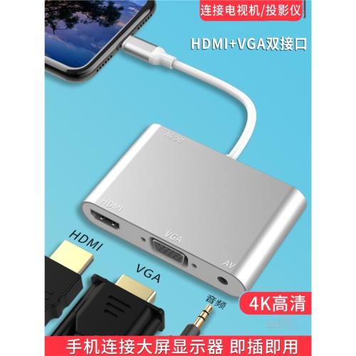 適用ipad蘋果12/11pro轉HDMI/VGA轉換器高清轉接線平板手機連投影
