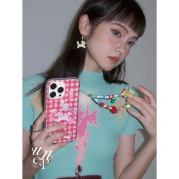 UNEUPEU“PET CLUB ” 原創狗狗星星紅色格紋全包雙層軟殼適用蘋果iPhone15手機殼16promax
