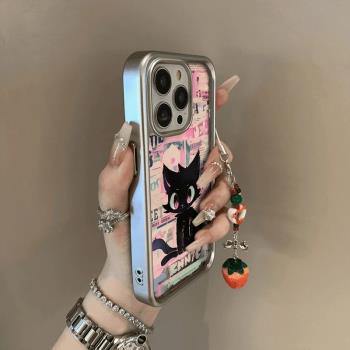適用蘋果16手機殼秋冬新款女iphone16promax小眾高階感15plus潮流保護套14Pro小羊皮13pm不撞款12防摔軟殼lv