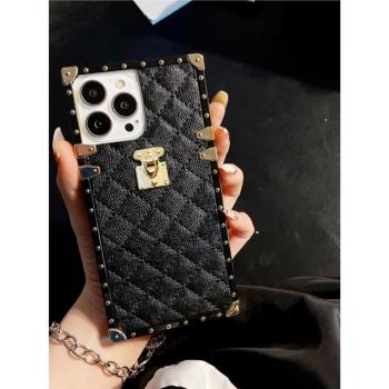 小羊皮高檔16蘋果15promax手機殼皮質iphone14潮牌適用13全包防摔時尚12歐美輕奢風小眾XR高階感明星同款11新