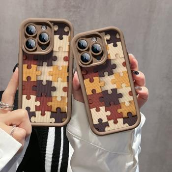 適用於蘋果15promax手機殼秋冬新款女iPhone15全包鏡頭保護套14pm液態矽膠13pro防摔12plus高階感11p男軟殼lv