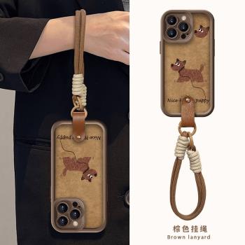 適用蘋果16秋冬手機殼iphone16promax新款小羊皮15pro全包鏡頭保護套14plus小眾高階感13pm女款12防摔軟殼lv