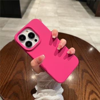 umj 【真防摔，真液態矽膠】防指紋適用iphone16/15pro新款14plus蘋果13proMax手機殼12高階感防摔保護套男女