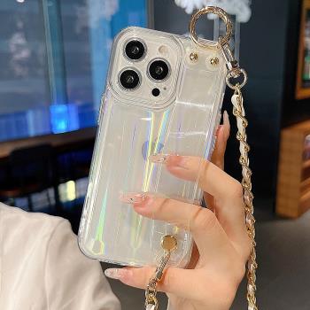蘋果16promax手機殼iPhone15promax斜挎背帶13透明14女款12掛繩鏈條11手腕帶支架14pro套13p鐳射15防摔16適用