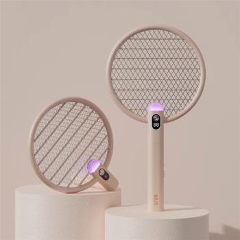 數顯智慧電蚊拍可折疊滅蚊拍快充家用智慧蚊誘器大網面電蚊燈